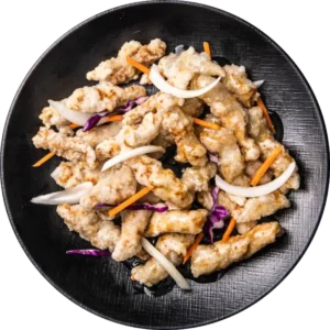 Crispy Tangsuyuk (탕수육) – sweet and sour Korean-Chinese pork dish by BOBAE Global Inc. and KSBC.